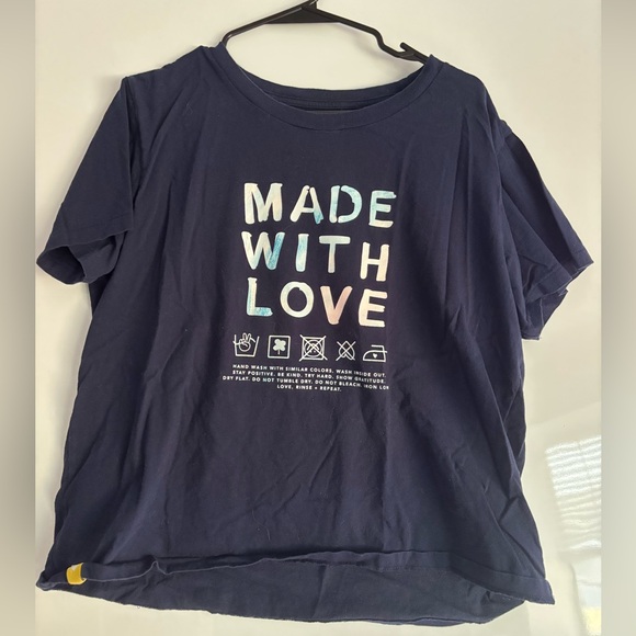 Kerri Rosenthal Tops - Kerri Rosenthal Navy “Made With Love” T-Shirt